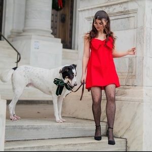 Show Me Your Mumu Red Bow Mini Dress